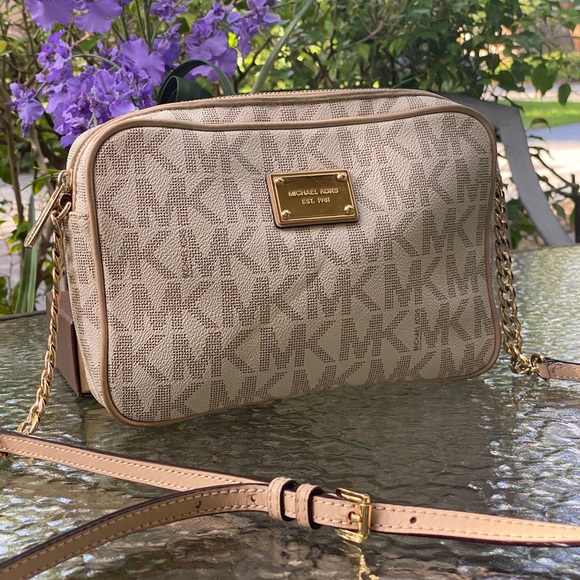 Michael Kors White Fulton Logo Crossbody Purse - Picture 16 of 16